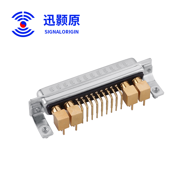 21W4-公-弯插板射频-铆支架