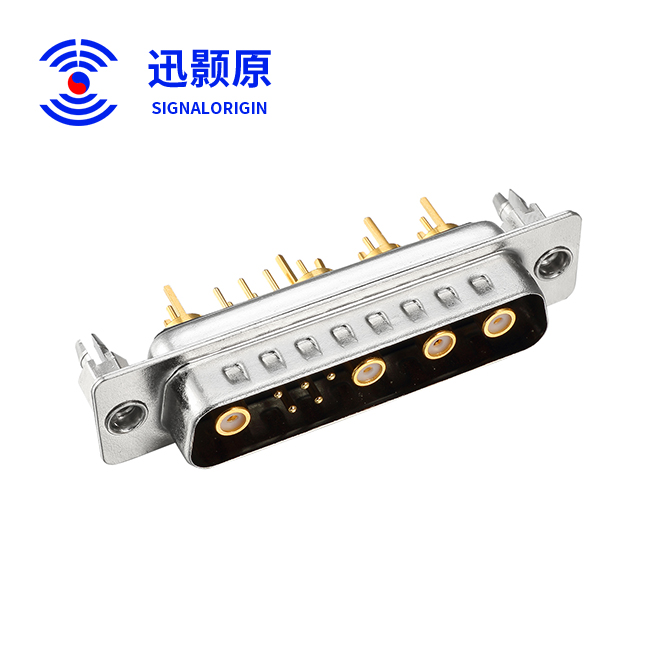 9W4-公-直插板-射频-铆鱼叉