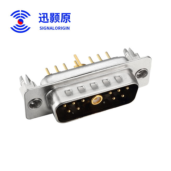 11W1-公-直插板-射频-铆鱼叉