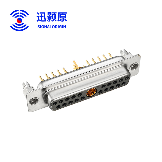 21W1-母-直插板-射频-铆鱼叉