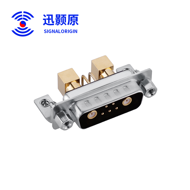 7W2-公-弯插板-射频-铆支架-锁螺丝