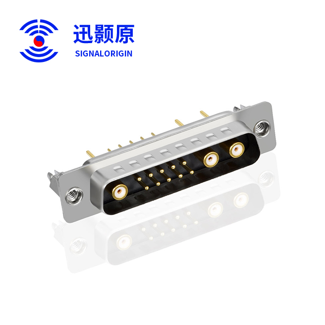 13W3-公-直插板-射频-铆鱼叉