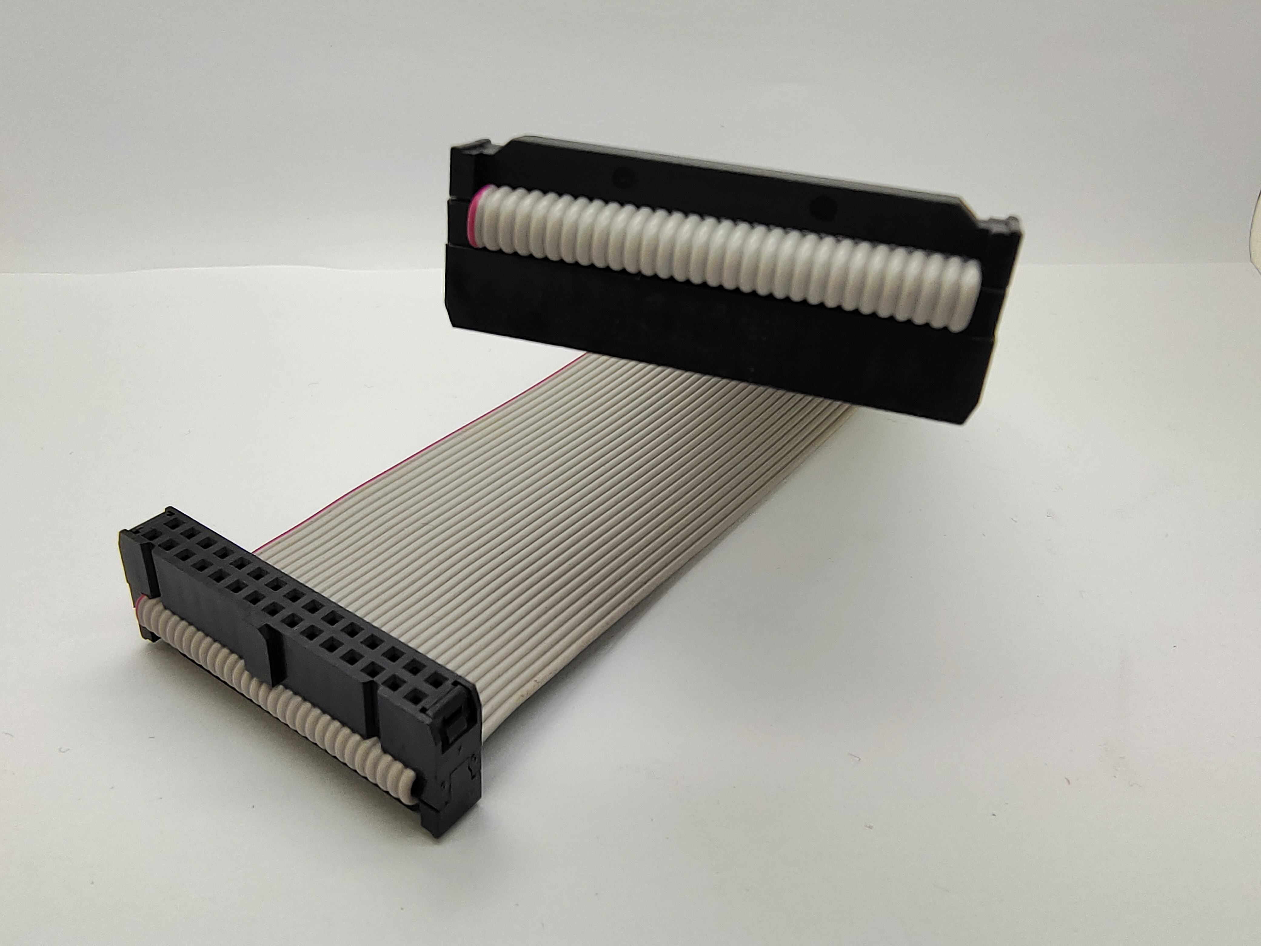 2.54IDC FC扁平排线连接器 IDC插头 线束加工 红边灰排线