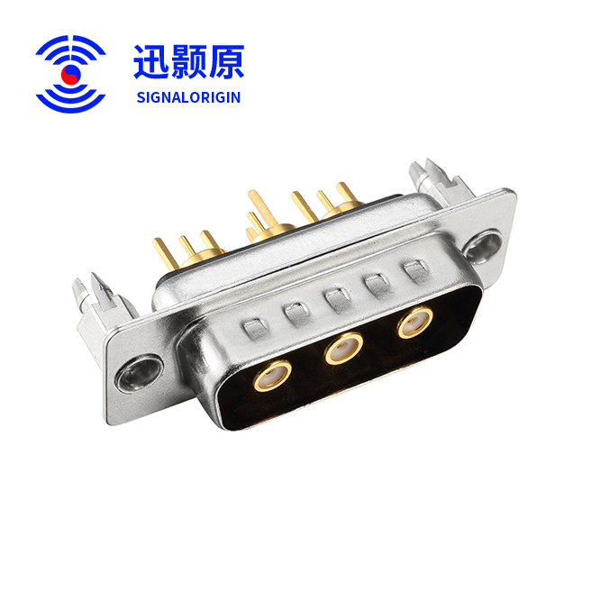 3W3-公-直插板-射频-铆鱼叉