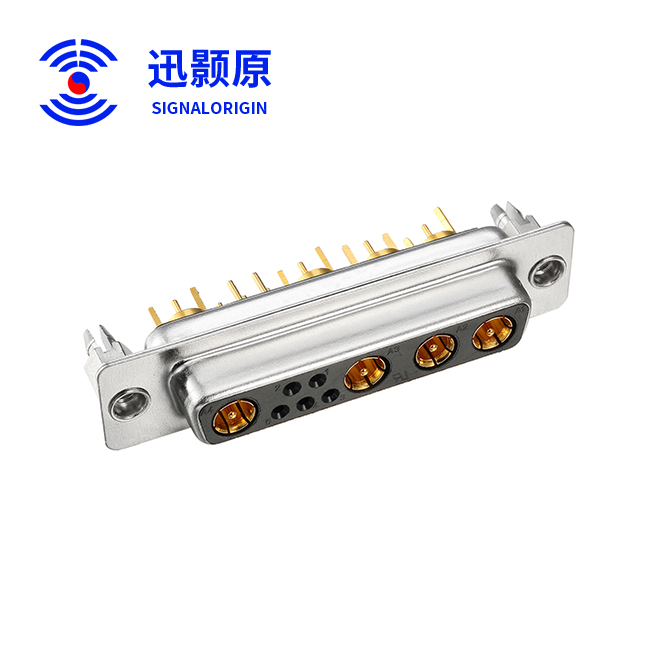 9W4-母-直插板-射频-铆鱼叉